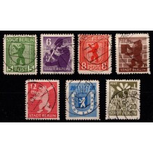 1945 - Berlin og Brandenburg - AFA 8-14 - Frimærke - Stemplet.